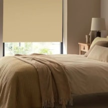 Jute Brown Blackout No Drill Electric Roller Blind