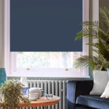 Midnight Navy Blackout No Drill Electric Roller Blind