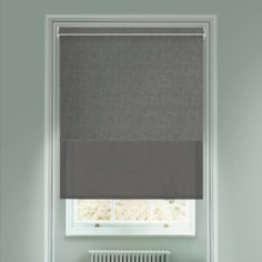 Amsterdam Graphite  Blackout And Sheer Dark Grey Electric Double Blind