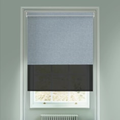 Amsterdam Grey Blue  Blackout And Sheer Black Electric Double Blind