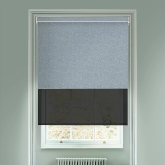 Amsterdam Grey Blue  Blackout And Sheer Black Electric Double Blind