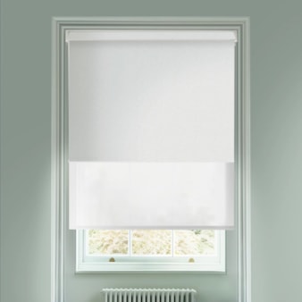 Amsterdam Light Grey  Blackout And Sheer White Electric Double Blind