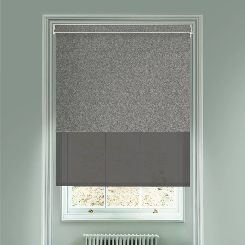 Amsterdam Metal Blackout And Sheer Dark Grey Electric Double Blind