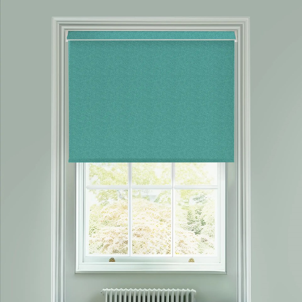 Amsterdam Turquoise Electric Roller Blind