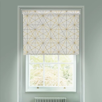 Apex Mustard Geometric Electric Roller Blind