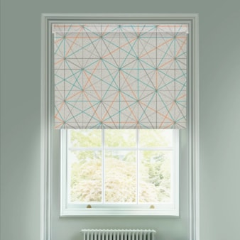 Apex Tangerine Geometric Electric Roller Blind