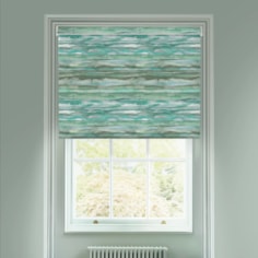 Aquarelle Stripe Aqua Electric Roller Blind