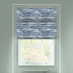 Aquarelle Stripe Denim Electric Roller Blind