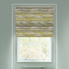 Aquarelle Stripe Mustard Electric Roller Blind