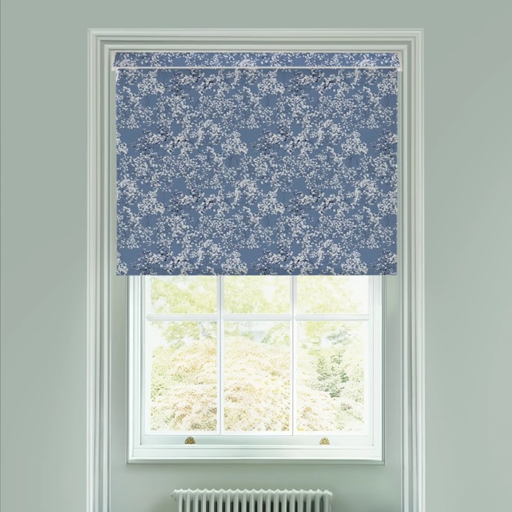 Arla Blue Electric Roller Blind by Lorna Syson