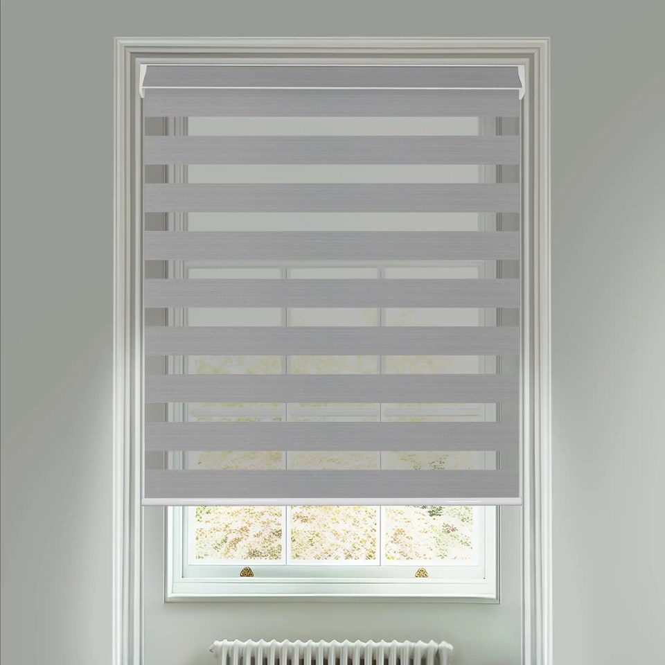 Piazza Grey Electric Vision Day and Night Blind