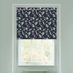 Blossom & Bird Navy Electric Roller Blind by Lorna Syson