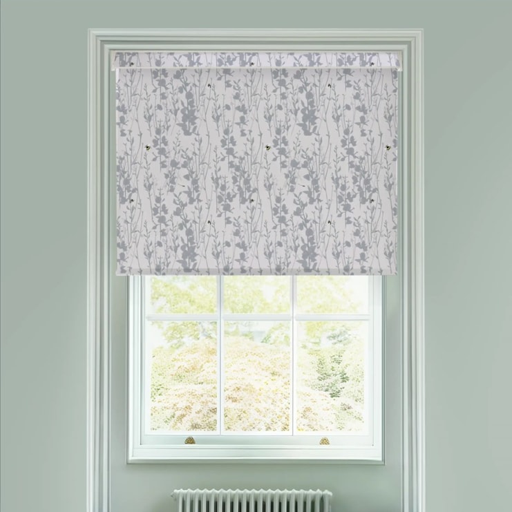 Broom and Bee Dusk Electric Roller Blind by Lorna Syson