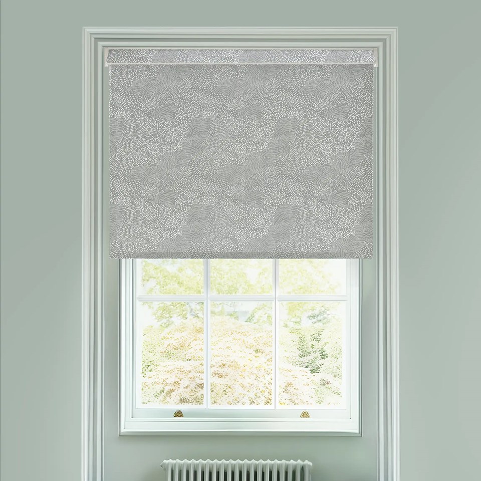 Cascade Stone Grey Electric Roller Blind