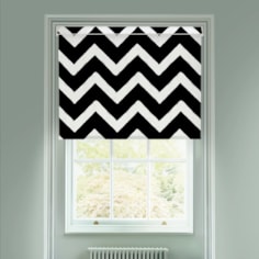 Chevron Black Electric Roller Blind