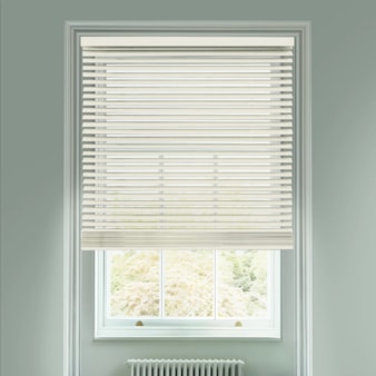 Clotted Cream 50mm Wooden Electric Venetian Blind