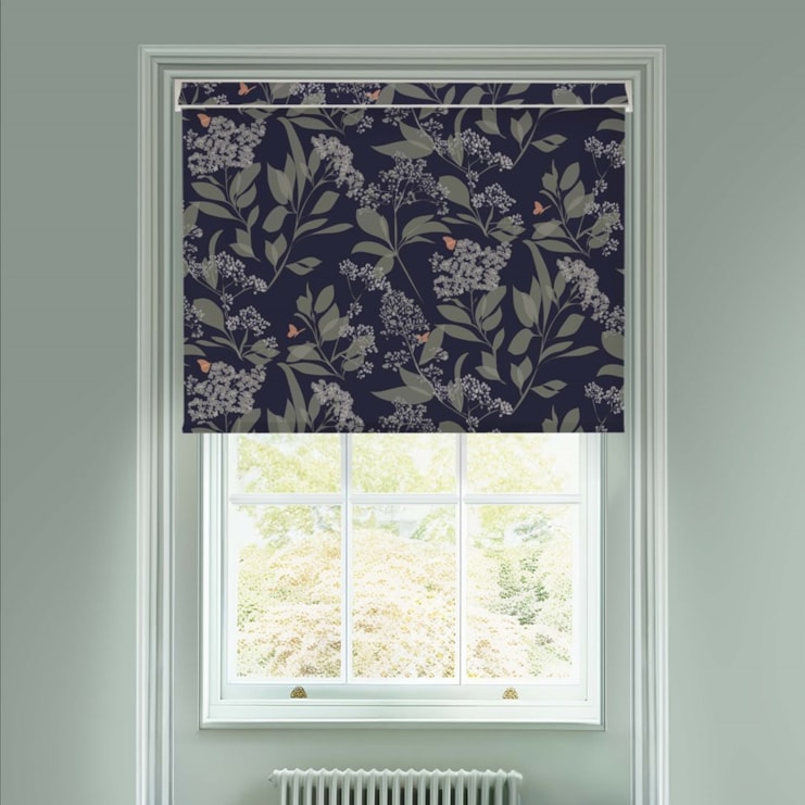 Buds and Butterflies Electric Roller Blind by Lorna Syson