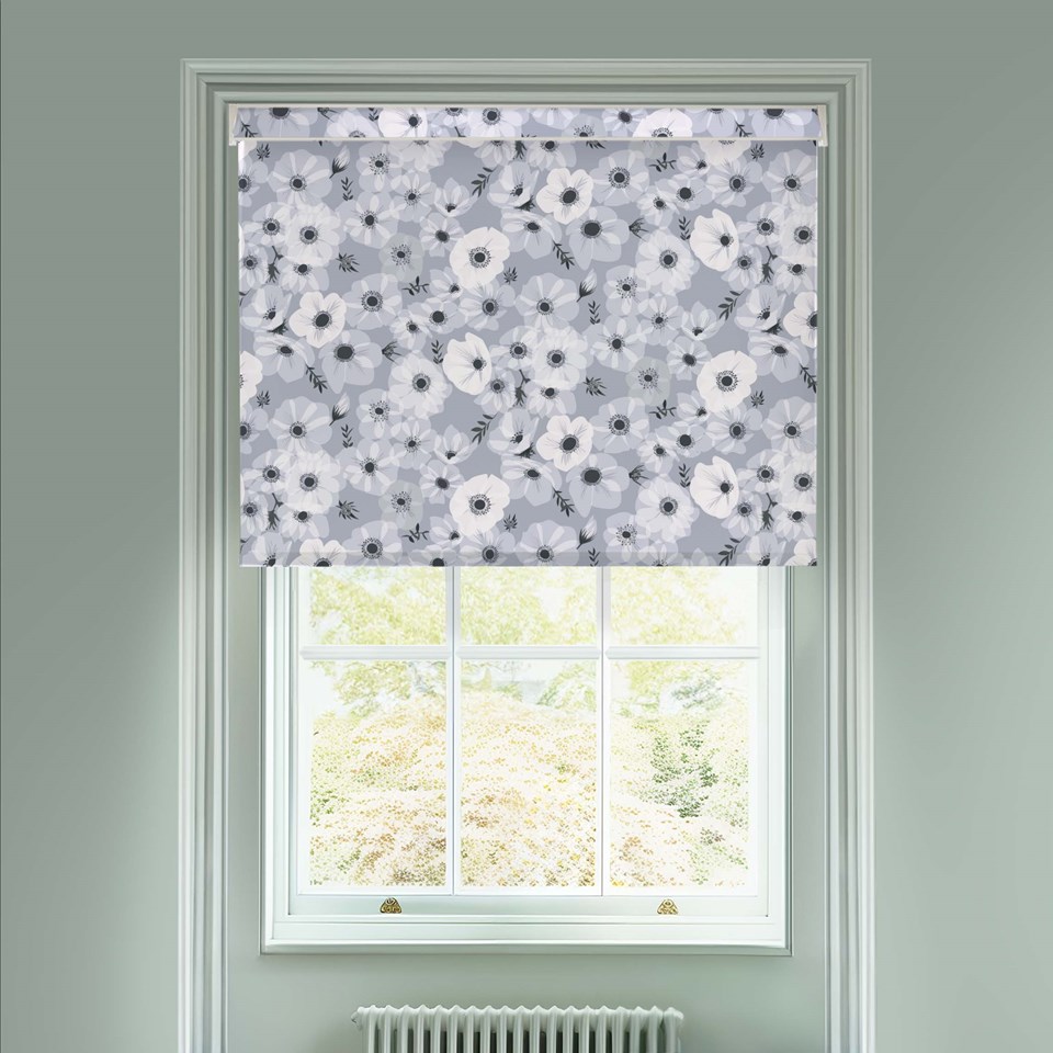 Posy Stone Electric Roller Blind by Lorna Syson