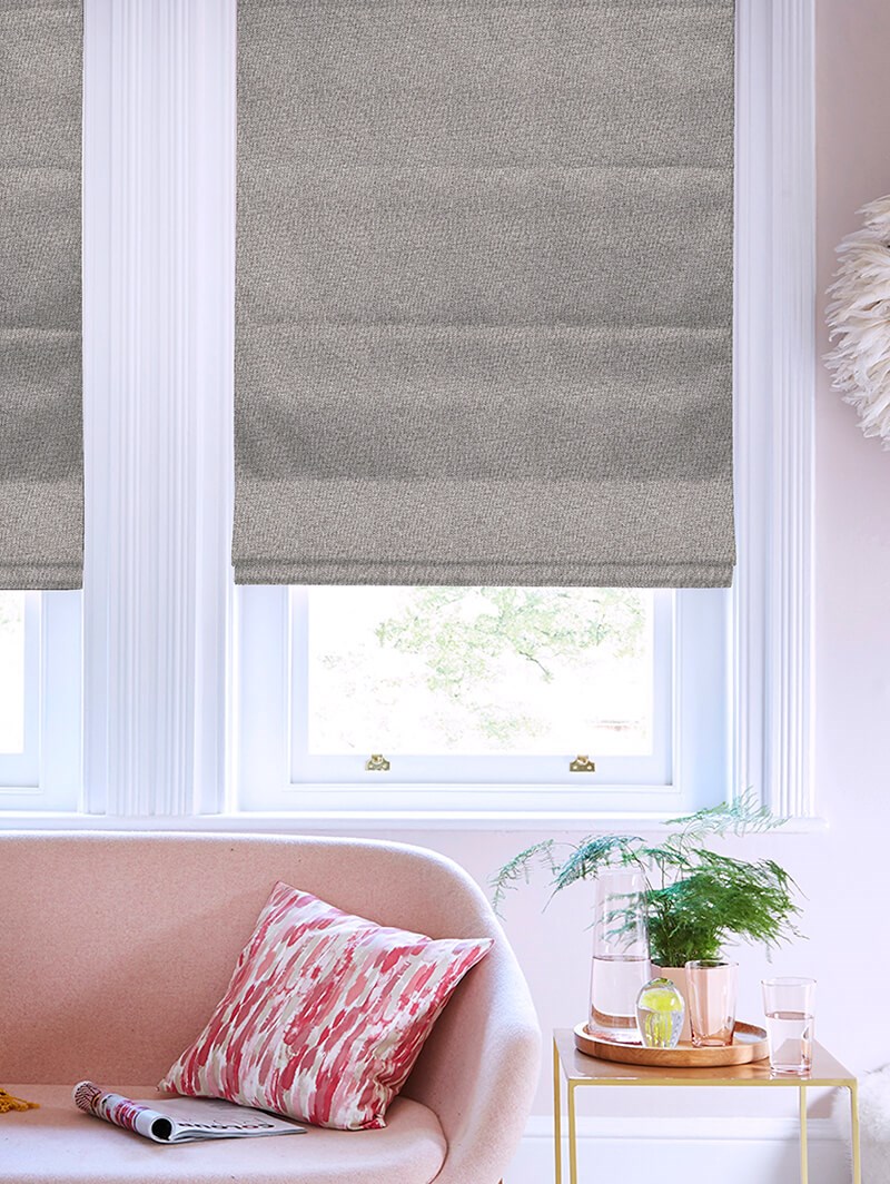 Hampton Castle Blackout Electric Roman Blind