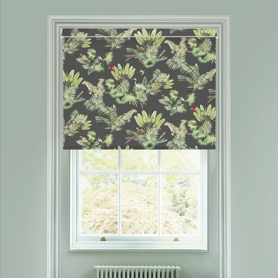 Honduras Charcoal Electric Roller Blind by Boon & Blake