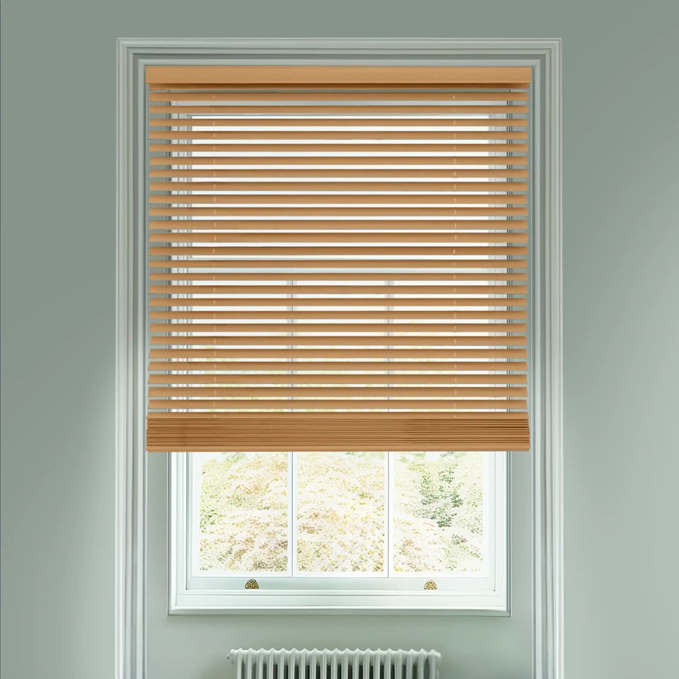 Honeycomb 50mm Wooden Electric Venetian Blind