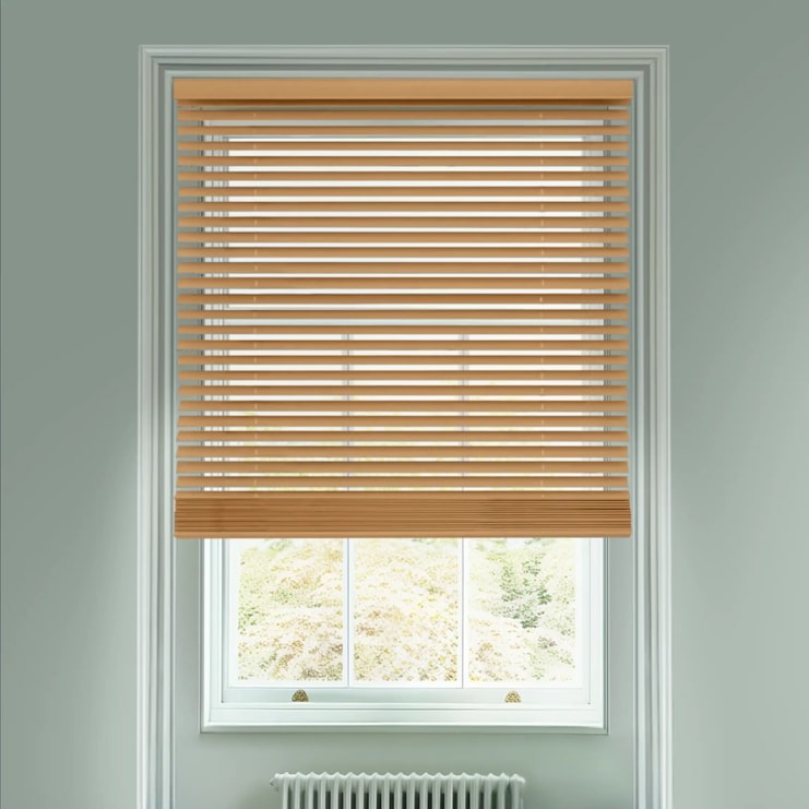 Honeycomb 50mm Wooden Electric Venetian Blind