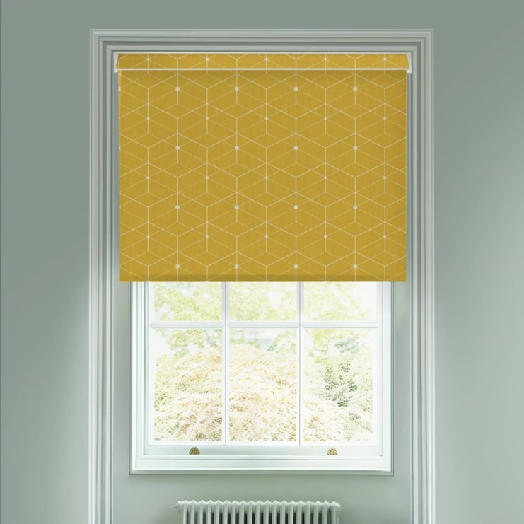 Illusion Yellow Electric Roller Blind