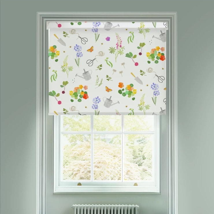 In the Garden Electric Roller Blind