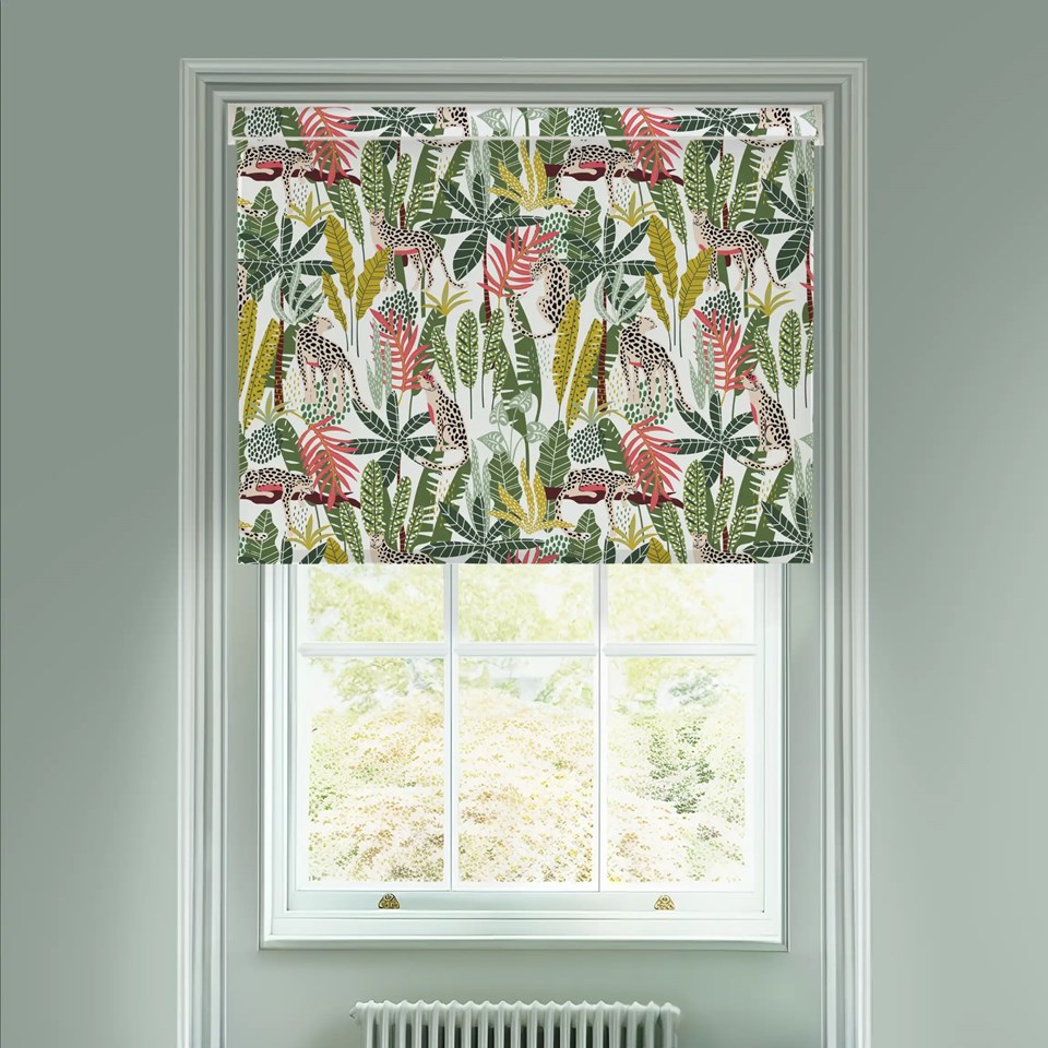 Junglist Lime Electric Roller Blind