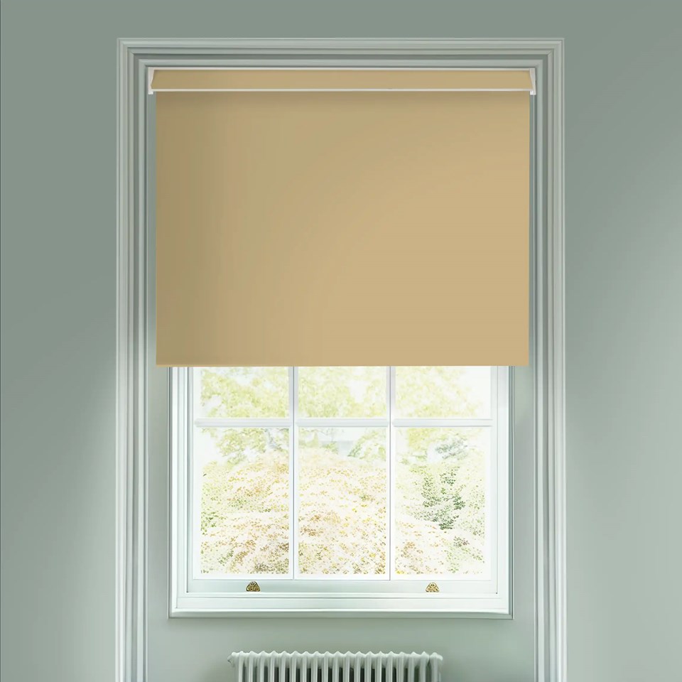 Jute Brown Blackout Electric Roller Blind