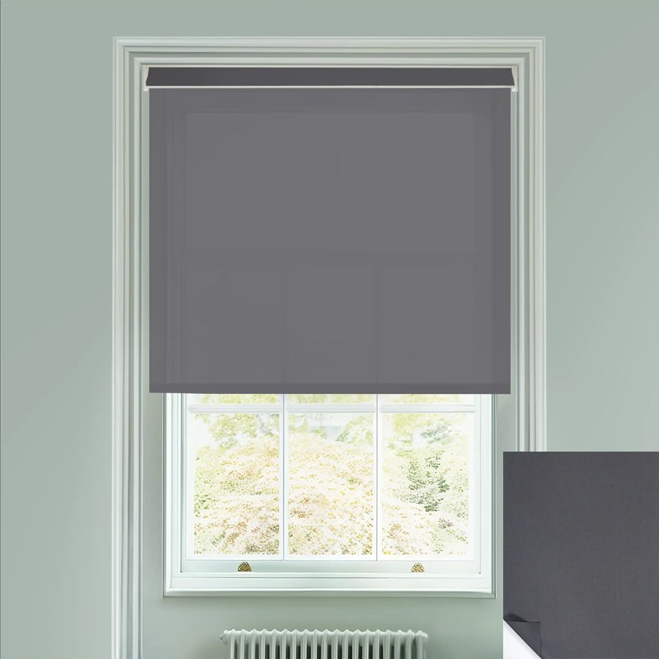 Manor House Grey 3% Sunscreen Electric Roller Blind