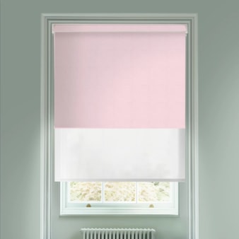 Melbourne Pale Pink  Blackout And Sheer White Electric Double Blind