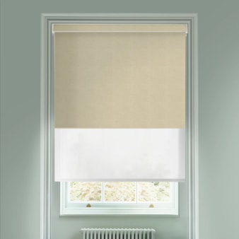 Melbourne String Blackout And Sheer White Electric Double Blind