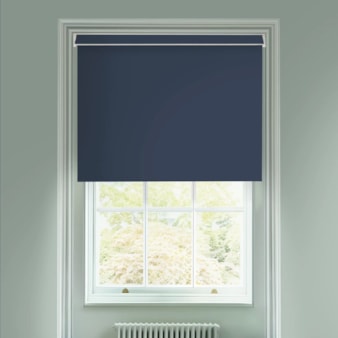 Midnight Navy Premium Blackout Electric Roller Blind