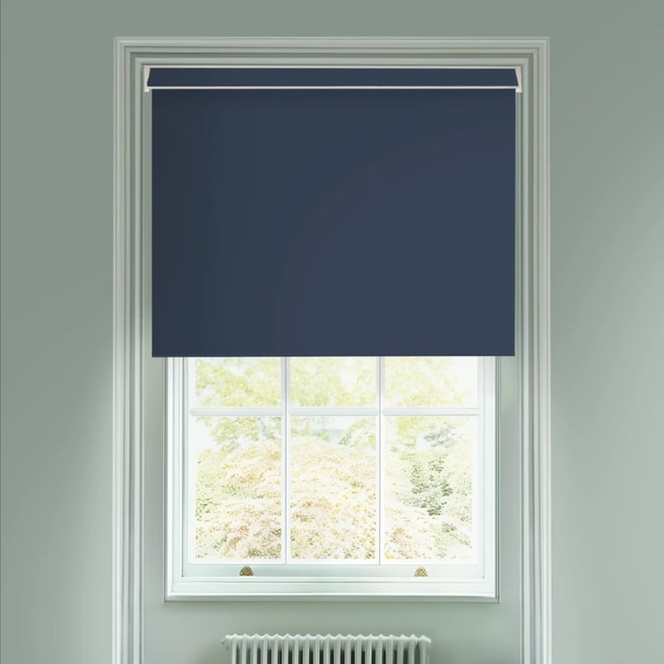 Midnight Navy Premium Blackout Electric Roller Blind