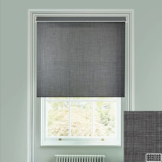 Sunscreen Charcoal Weave 3 Percent Electric Roller Blind