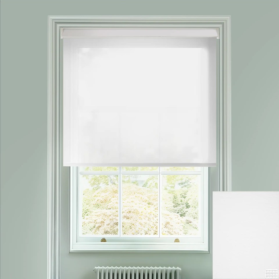 Ice White 5% Sunscreen Electric Roller Blind