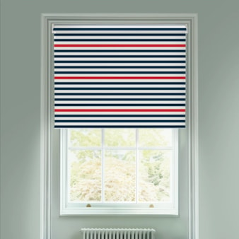 Nautical Stripe Electric Roller Blind