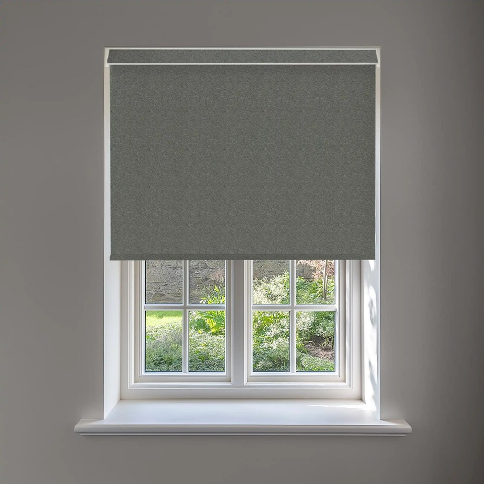 Amsterdam Graphite No Drill Electric Roller Blind