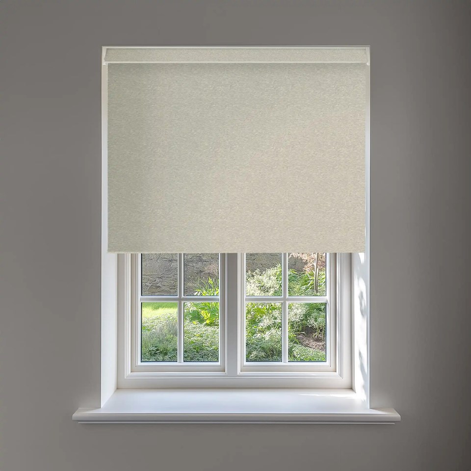 Amsterdam Oatmeal No Drill Electric Roller Blind