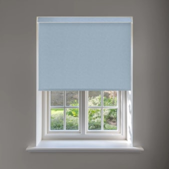 Amsterdam Powder Blue No Drill Electric Roller Blind