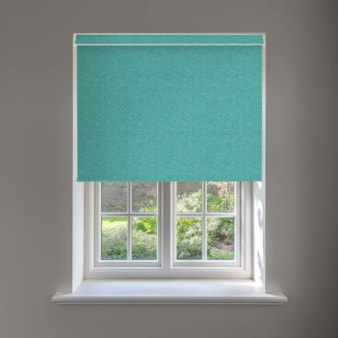 Amsterdam Turquoise No Drill Electric Roller Blind