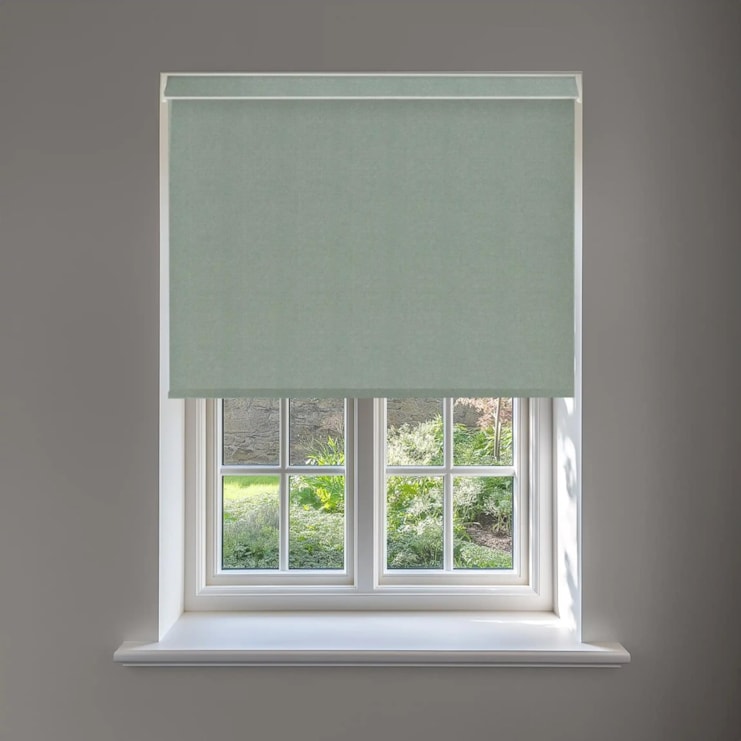 Melbourne Blue Green No Drill Electric Roller Blind