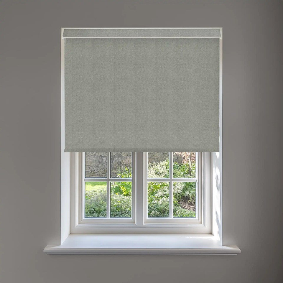 Melbourne Charcoal Grey No Drill Electric Roller Blind