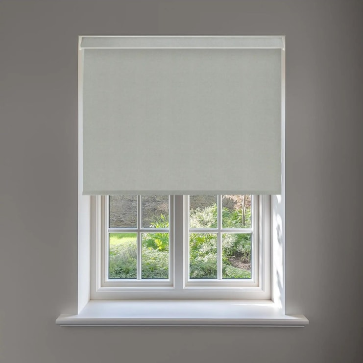 Melbourne Light Grey No Drill Electric Roller Blind