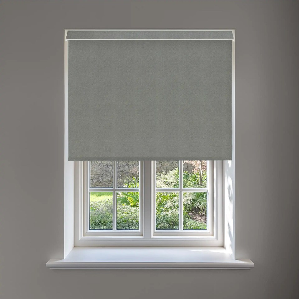 Melbourne Slate Grey No Drill Electric Roller Blind