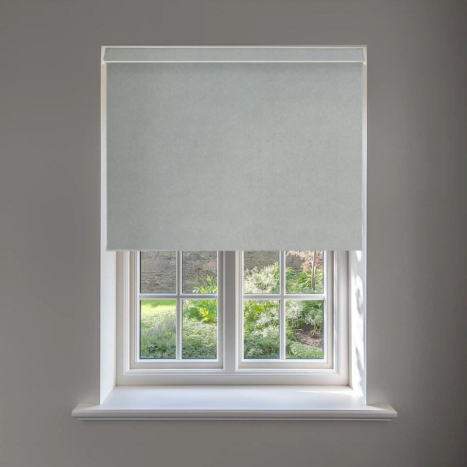 Melbourne Stone Grey No Drill Electric Roller Blind