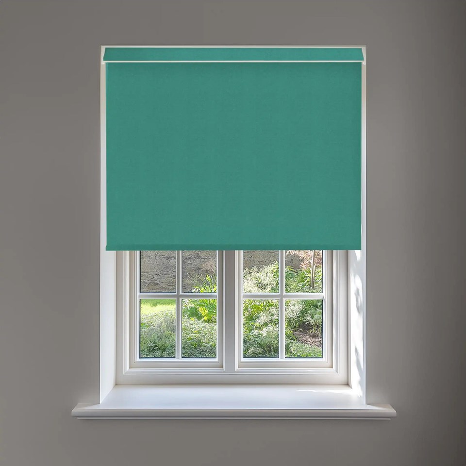 Melbourne Turquoise No Drill Electric Roller Blind