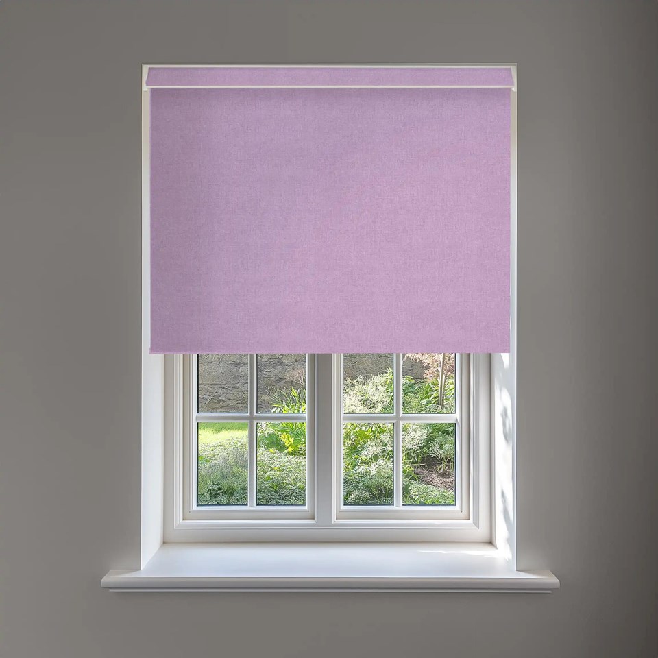 Melbourne Verbena No Drill Electric Roller Blind