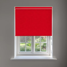 New York Bright Red No Drill Electric Roller Blind